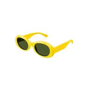 Gucci Gele Oranje Zonnebril voor Vrouwen , Yellow , Dames , Maat: 52 MM