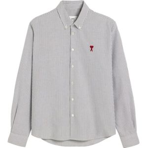 Ami Paris, Heren, Overhemden, Zwart, Maat: 2XL