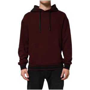 Dolce & Gabbana, Heren, Sweatshirts & Hoodies, Bruin, Maat: M Katoen,