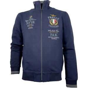 Aeronautica Militare, Heren, Sweatshirts & Hoodies, Blauw, Maat: 4XL Katoen,