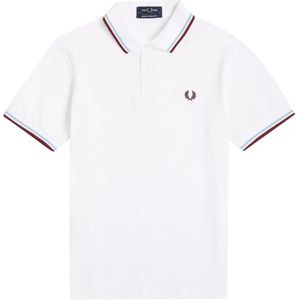 Fred Perry, Heren, Tops, Wit, Maat: 4XS Katoen,