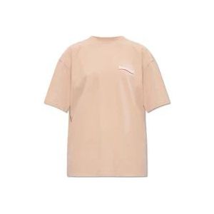 Balenciaga T-shirt met logo , Pink , Dames , Maat: M