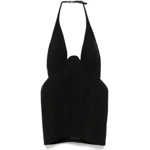 Mugler, Dames, Jurken, Zwart, Maat: S
