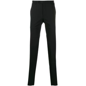 Canali, Heren, Broeken, Zwart, Maat: M Wol,