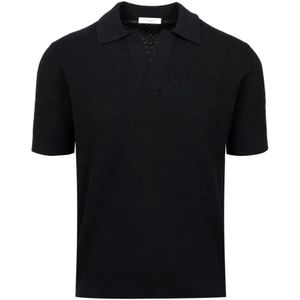 Paolo Pecora, Heren, Tops, Blauw, Maat: S Katoen,