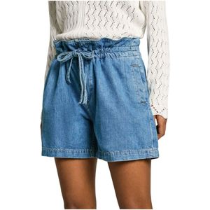Pepe Jeans, Dames, Korte broeken, Blauw, Maat: W25 Denim,