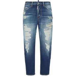 Dsquared2, Heren, Jeans, Blauw, Maat: 2XL Denim,