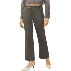 Marella, Dames, Broeken, Grijs, Maat: 2XL Wol,