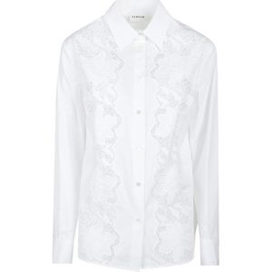 P.a.r.o.s.h., Dames, Blouses & Shirts, Wit, Maat: S Katoen,