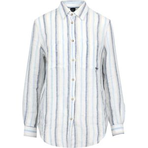 Fay, Dames, Blouses & Shirts, Wit, Maat: L Linnen,