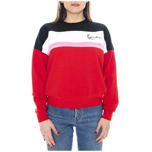 Karl Kani, Dames, Sweatshirts & Hoodies, Rood, Maat: XS Katoen,