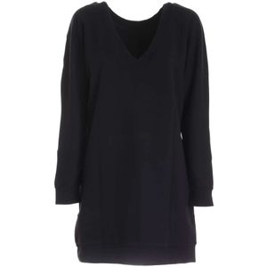 Karl Lagerfeld, Dames, Jurken, Zwart, Maat: XS Katoen,