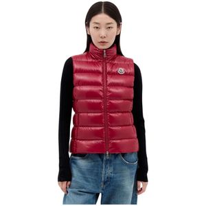 Moncler Gewatteerd Donsvest , Red , Dames , Maat: 2XS