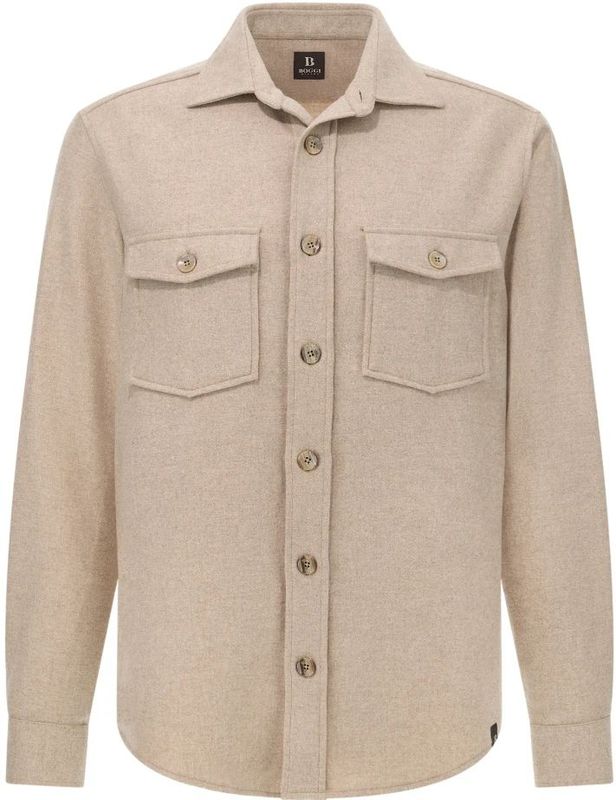 Boggi Milano - Overshirt - Beige - Wol - Lichtgewicht