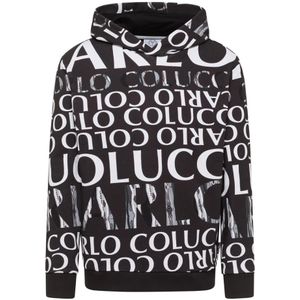 Carlo Colucci, Heren, Sweatshirts & Hoodies, Zwart, Maat: M