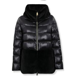 Herno, Dames, Jassen, Zwart, Maat: XL Nylon,