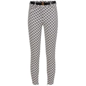 Elisabetta Franchi, Dames, Broeken, Wit, Maat: M Poliester,