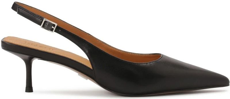 Kazar - Zwarte Slingback Pumps - Dames - Leer