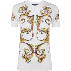 Versace Jeans Couture, Dames, Tops, Wit, Maat: M Katoen,