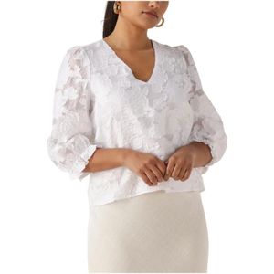 Selected Femme - SLFCATHI-SADIE - Overhemd - Wit - 3/4 Mouw