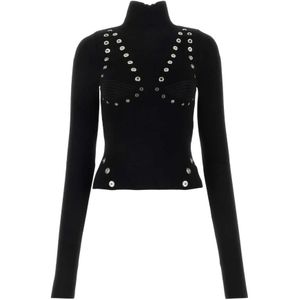 Off White, Dames, Truien, Zwart, Maat: XS Nylon,