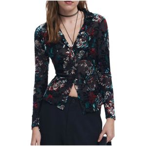 Desigual, Dames, Blouses & Shirts, Veelkleurig, Maat: XS Poliester,