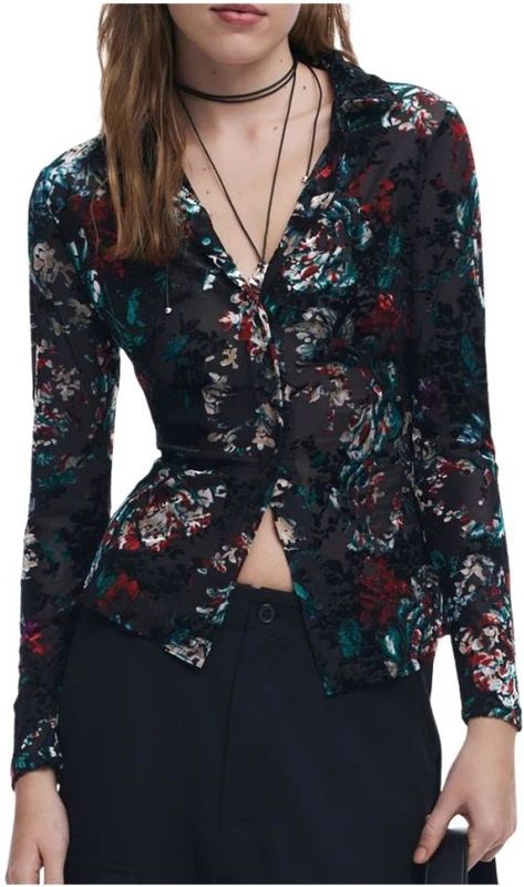 Desigual, Dames, Blouses & Shirts, Veelkleurig, Maat: XS Poliester,