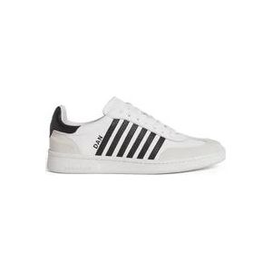 Dsquared2 Witte Sneakers Met Multi-Panel Ontwerp , White , Heren , Maat: 45 EU