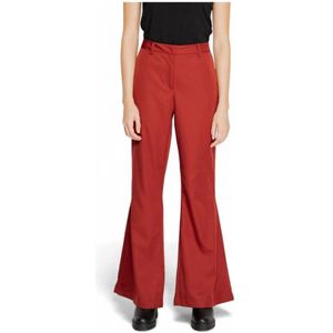 Vero Moda - Vmtara MW Flared Pant BOO - Palazzo Broek - Rood - 100% Polyester