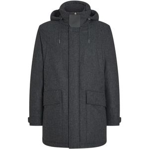 Zegna, Heren, Mantels, Grijs, Maat: 2XL Wol,