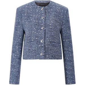 Anine Bing, Dames, Jassen, Blauw, Maat: L Tweed,