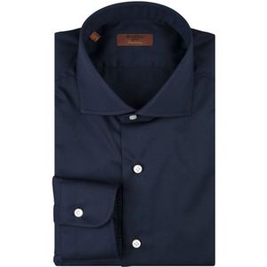 Barba, Heren, Overhemden, Blauw, Maat: 4XL Katoen,