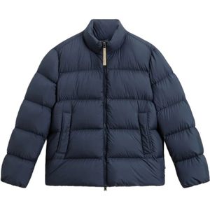 Woolrich, Heren, Jassen, Blauw, Maat: S Polyamide,