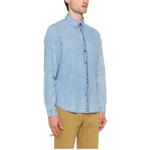 PS By Paul Smith, Heren, Overhemden, Blauw, Maat: XL Katoen,