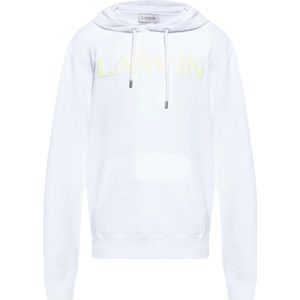 Lanvin, Heren, Sweatshirts & Hoodies, Wit, Maat: S Katoen,