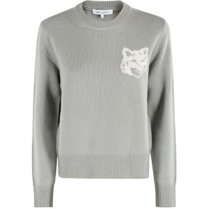 Maison Kitsuné, Dames, Truien, Groen, Maat: M Wol,