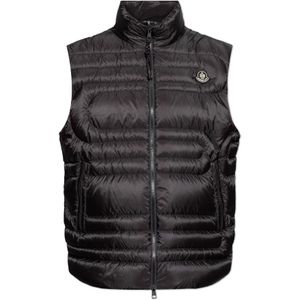 Moncler, Heren, Jassen, Zwart, Maat: S Polyamide,