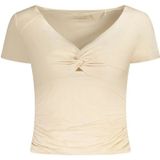 T-shirts - Pink - Knotted Front Short Sleeve Top