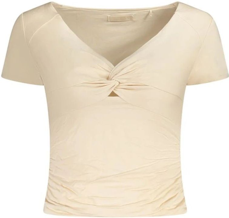 T-shirts - Pink - Knotted Front Short Sleeve Top
