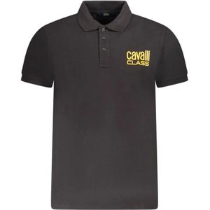 Cavalli Class, Heren, Tops, Zwart, Maat: M Katoen,