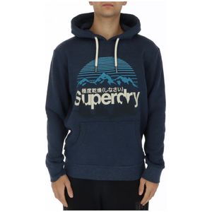 Superdry, Heren, Sweatshirts & Hoodies, Blauw, Maat: S Katoen,