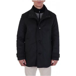 Hugo, Heren, Mantels, Grijs, Maat: 2XL Wol,