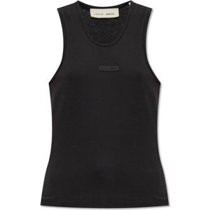 Fear Of God, Dames, Tops, Zwart, Maat: 2XS Leer,