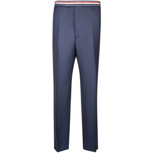 Thom Browne, Heren, Broeken, Blauw, Maat: L Wol,