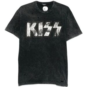 Dsquared2, Heren, Tops, Grijs, Maat: XL