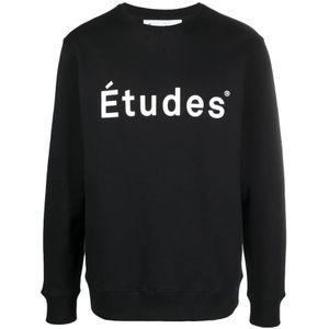 Études, Heren, Sweatshirts & Hoodies, Zwart, Maat: M Katoen,