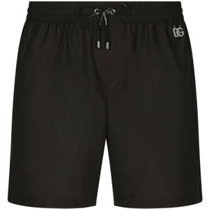 Dolce & Gabbana, Heren, Badkleding, Zwart, Maat: 2XL Polyamide,