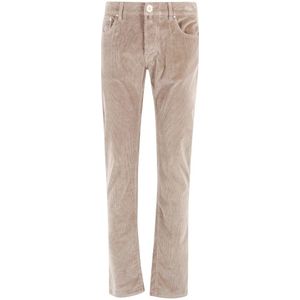 Jacob Cohën, Heren, Broeken, Bruin, Maat: W34 Leer,