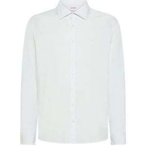 Sun68, Heren, Overhemden, Wit, Maat: S Katoen,