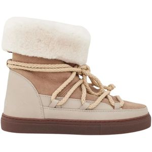 Inuikii - Classic High - Snowboots - Beige - Leer - Gevoerd met Bont